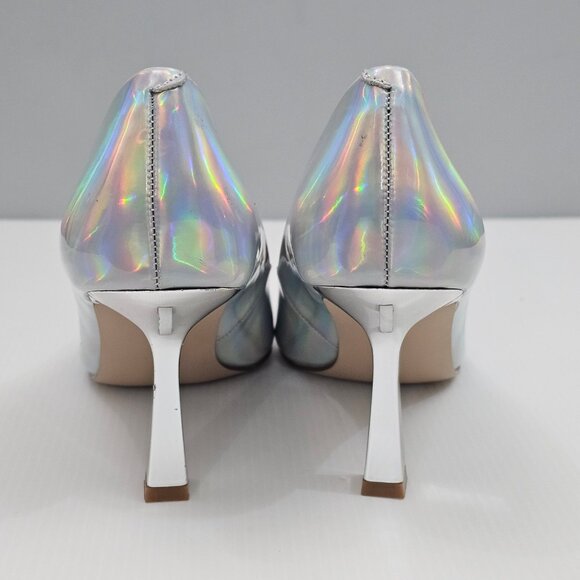 NEW Steve Madden Salza Pumps Womens 6 Iridescent Metallic Pointed Toe Stiletto - Picture 9 of 15